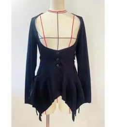 美品】BLACK PEACE NOWレース姫袖 編み上げコルセット風ブラウス