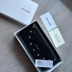 Pierr cardin 長財布　ブラック　牛革　　スタッズ