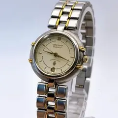腕時計 ORIENT オリエント レディース コンビ デイト 新品電池 稼働品のサムネイル