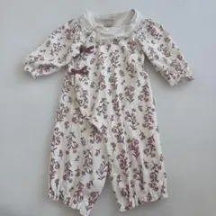 petit main 花柄ロンパース