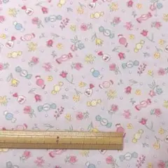 ぷにぷにキャンディ キャンディ柄 プリント 生地 パープル 1m