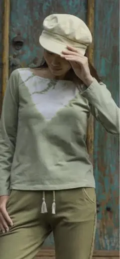 indigo sea オーガニックコットン 草木染め ロングスリーブT