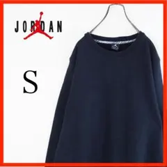 JORDAN 黒 スウェット S　トレーナー　裏起毛　ワンポイント