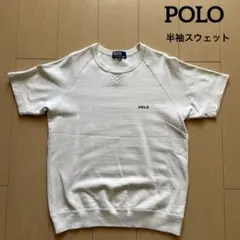 ラルフローレン 半袖スウェット　Vガゼット　染み込みプリント　ポロ　フェード　l