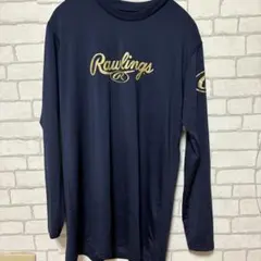 Rawlings ローリングス 長袖アンダーシャツ ネイビー Oサイズのサムネイル