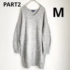 ジュンコシマダ PART2【M】チュニック ロングニット グレー アルパカ混のサムネイル