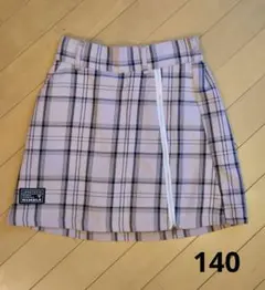 ラブトキ♡チェック柄ミニスカート ピンク　140cm