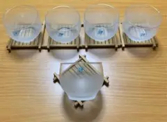 コップ　5客セット　冷茶　涼collection【未使用品☆】竹コースター付き★