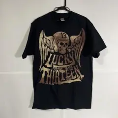 LUCKY 13 スカル ウィング Tシャツ M