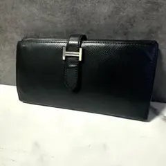 ✨美品 ✨エルメス ベアン 長財布 ブラック シルバー 金具 エプソン　黒のサムネイル