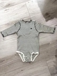 petit main ストライプロンパース 70