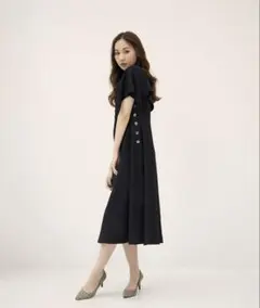 ランデブー　ノースリーブ　ワンピース　黒