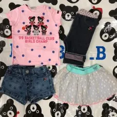 ミキハウス ダブルB 夏服 まとめ売り 4枚セット 90