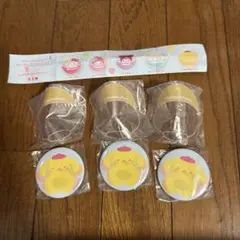 缶バッジ ぷにきゅきゅ サンリオ ガチャガチャ ポムポムプリン3つセット