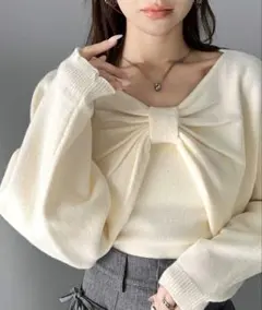 mily bilet ニットボレロ　アイボリー