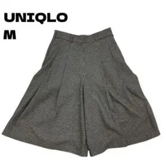 UNIQLO ユニクロ ハイウエストツイードキュロットパンツ グレー レディース