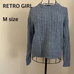【RETRO GIRL】レディース/グレーニット/セーター/シンプル/万能