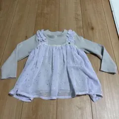 プティマイン　100㎝　フリル付き長袖カットソー