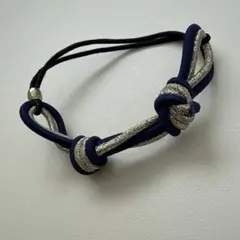 ゴールドネイビー ヘアゴム