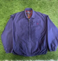 90s Polo Ralph Lauren ネイビー ジップアップジャケット L