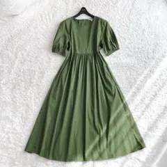 美品✨近年モデル エスマックスマーラ ワンピース フレア Aライン グリーン M