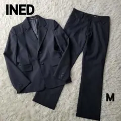 【INED】パンツスーツ セットアップ ビジネス フォーマル 黒 礼服 9号