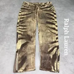 Ralph Lauren タイガーストライプ スキニーパンツ ジップ 28 希少