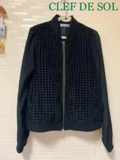 CLEF DE SOL クレドソル　千鳥格子柄ブルゾン