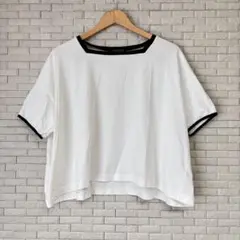 emmi atelier】 アシメトリーメッシュ トップス - メルカリ