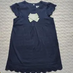 BeBe　ネイビー リボン付き ワンピース