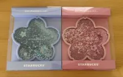 スタバ　SAKURA 2026 コースター　エアリーブルー&シャイニーピンク