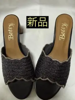 Betty Club サンダル ブラック ラメ Lサイズのサムネイル