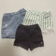 女の子　ショートパンツセット　プティマイン　UNIQLOキッズ　110 130