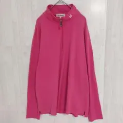 M·U SPORTS ハーフジップ ゴルフシャツ ピンク 52 日本製