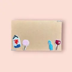 ❤︎ぷくぷく刺繍メッセージカード❤︎【屋台】