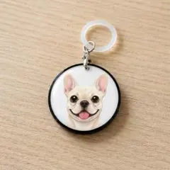 フレンチブルドッグ クリーム ペットボトルマーカー 犬チャーム ハンドメイド
