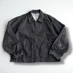 GU ジーユー デニムジップアップジャケット XL ダークグレー 美品