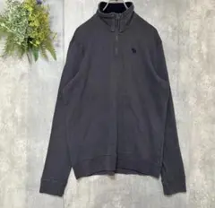Abercrombie & Fitch ハーフジップ ニット ダークグレーのサムネイル