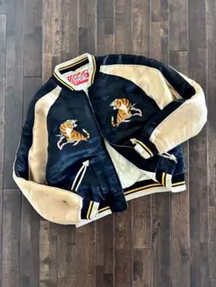 ヒューストン HOUSTON/90s スカジャン スーベニアJKT ブラック Mのサムネイル