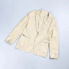 美品 グリーンレーベルリラクシング リネンジャケット ベージュ S *BD448