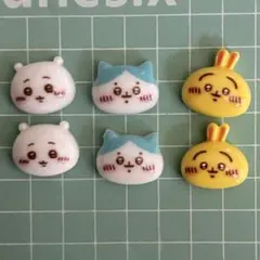 ちいかわ/ハチワレ/うさぎネイルパーツ6個セット