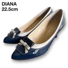 DIANA ダイアナ WELL FIT リボン エナメル パンプス 22.5cm