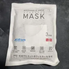 AIRism 洗えるマスク Mサイズ 3枚入り ブラック