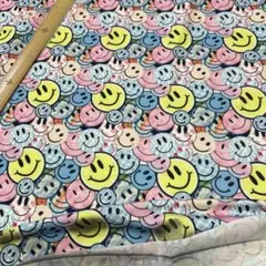くますけ様専用　ニット生地ハンドメイド160×50ニコちゃん ニコちゃん生地の通販