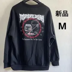 【新品】ドロヘドロ　しまむらコラボ　トレーナー　ギョーザ男　裏起毛　ブラック　M