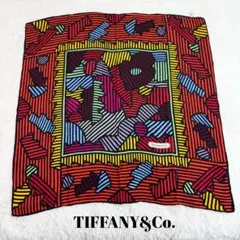 【美品】 ティファニー 大判スカーフ マルチカラー