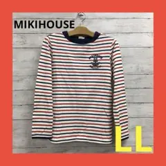 美品 ミキハウス オリジナル 長袖カットソー レディース ボーダー柄 XL