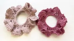 ハンドメイド シュシュ 2個セット