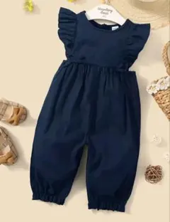 SHEIN ネイビー フリル オールインワン ジャンプスーツ 2-3Yのサムネイル