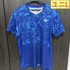 VICTOR バドミントン ゲームシャツ ユニLサイズ 青
